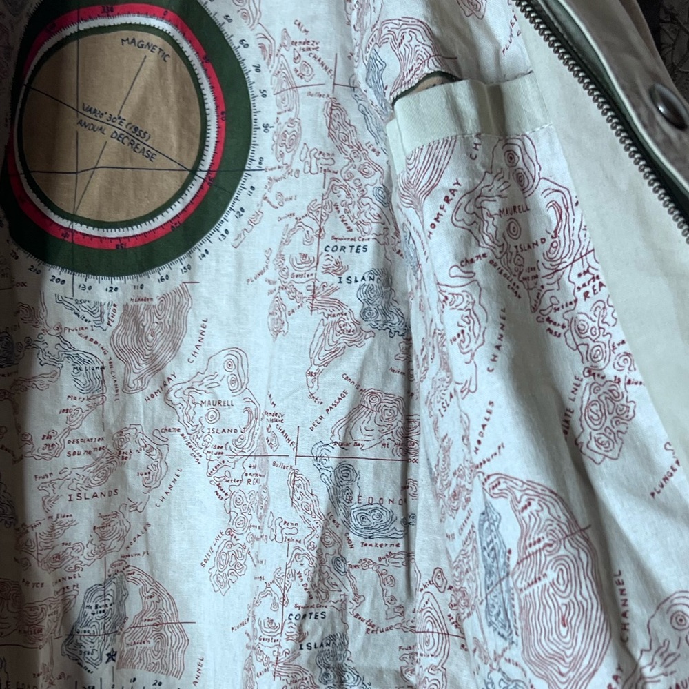 Eddie Bauer Setting The Course Compass Tan Zip Up Jacket - Men’s large - Picture 4 of 6